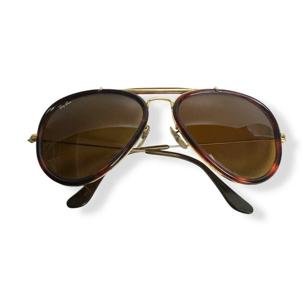 VTG Ray-Ban Bausch & Lomb Road Spirit 62mm Sunglasses - 80s Tortoise W0743 62-14
